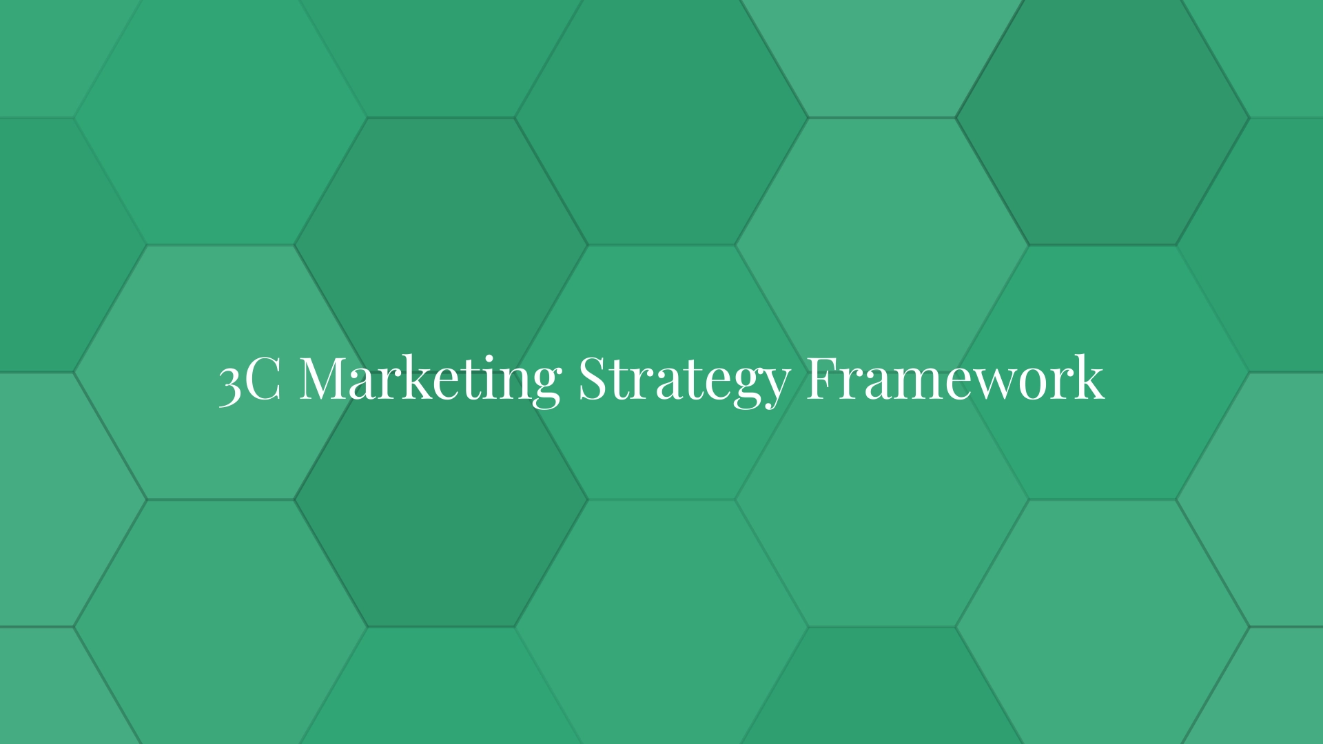 3C Marketing Strategy Framework
