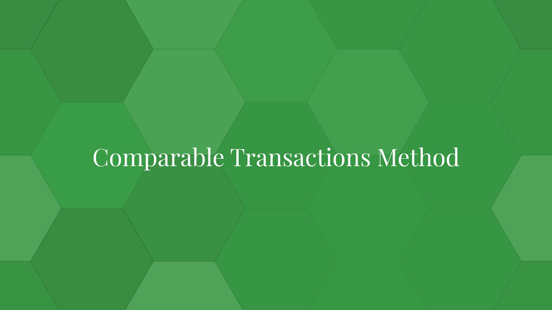 Comparable Transactions Method