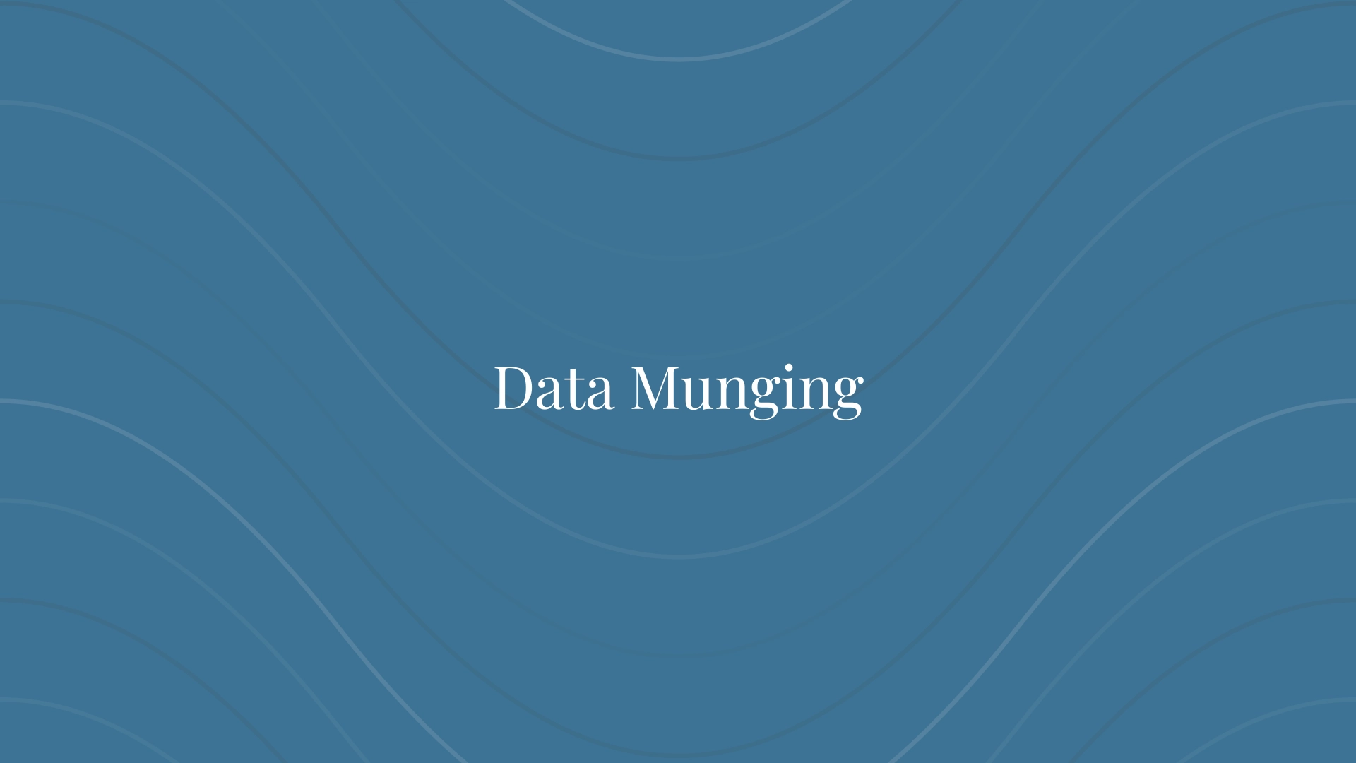 Data Munging