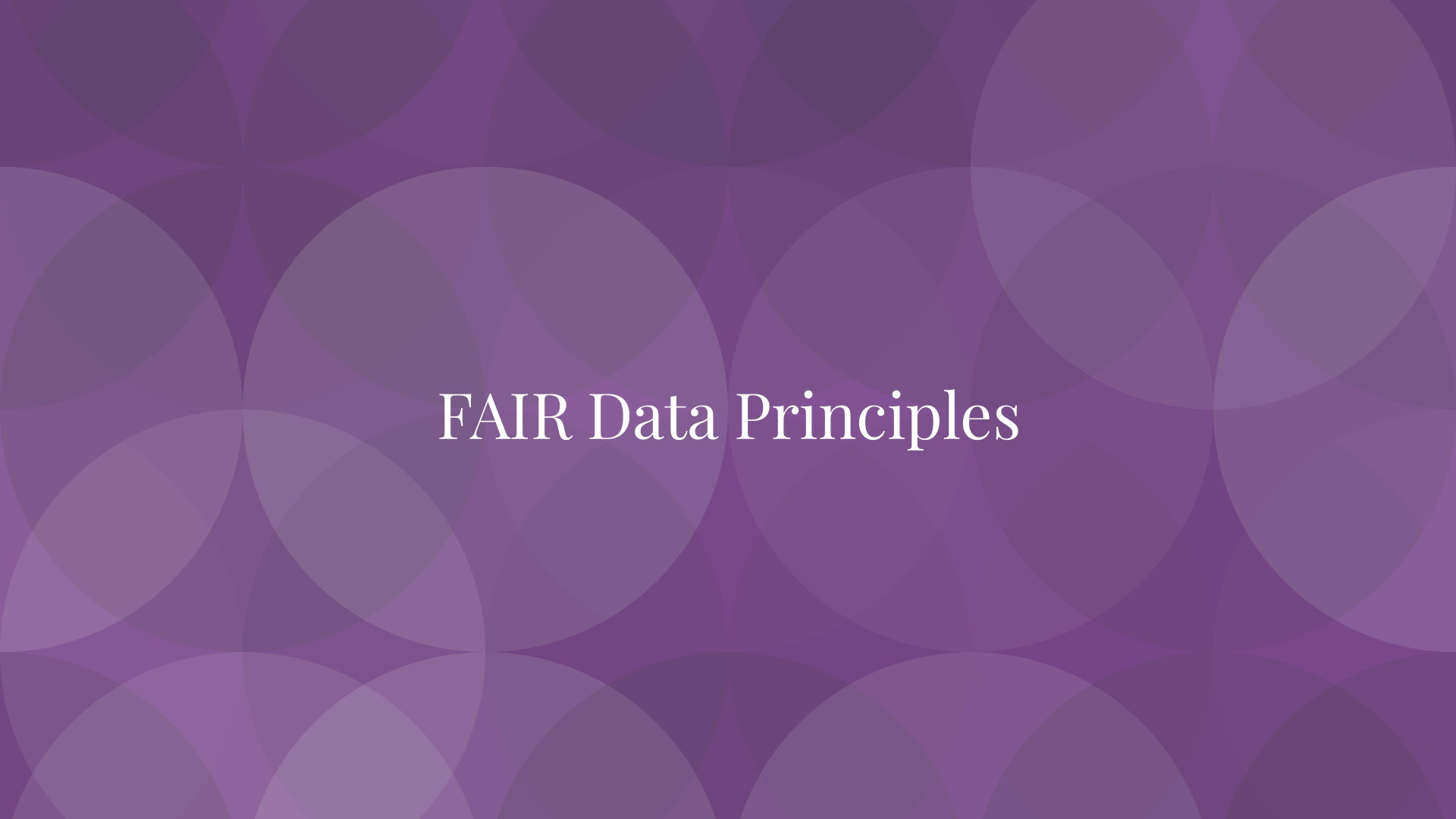 FAIR Data Principles