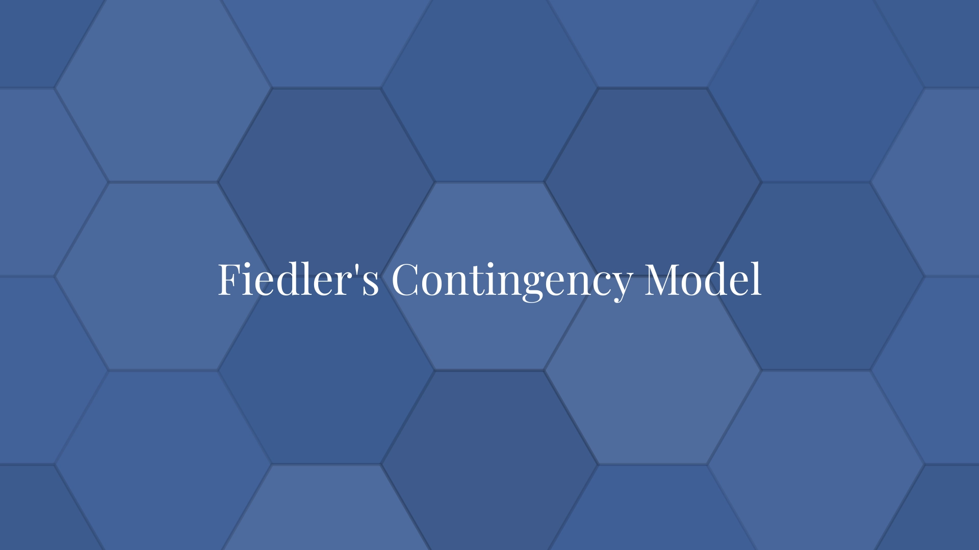 Fiedler's Contingency Model