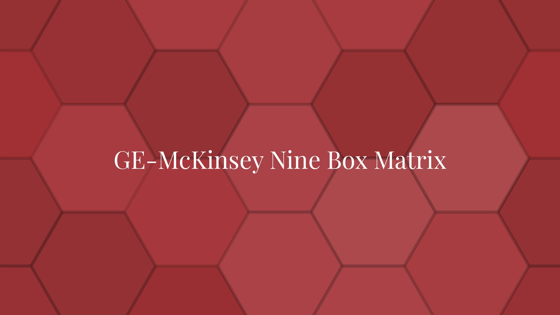 GE-McKinsey Nine Box Matrix