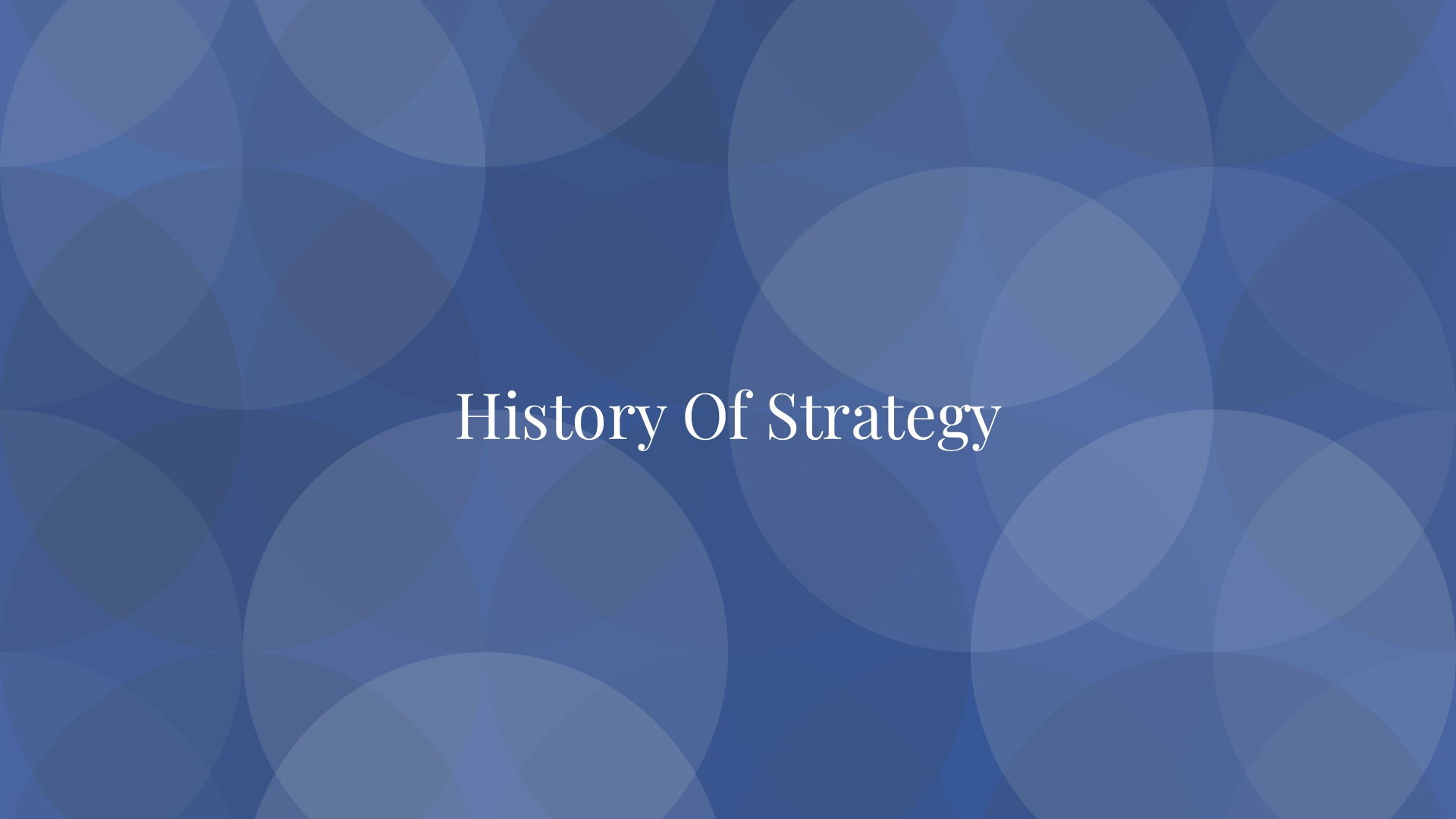 History Of Strategy