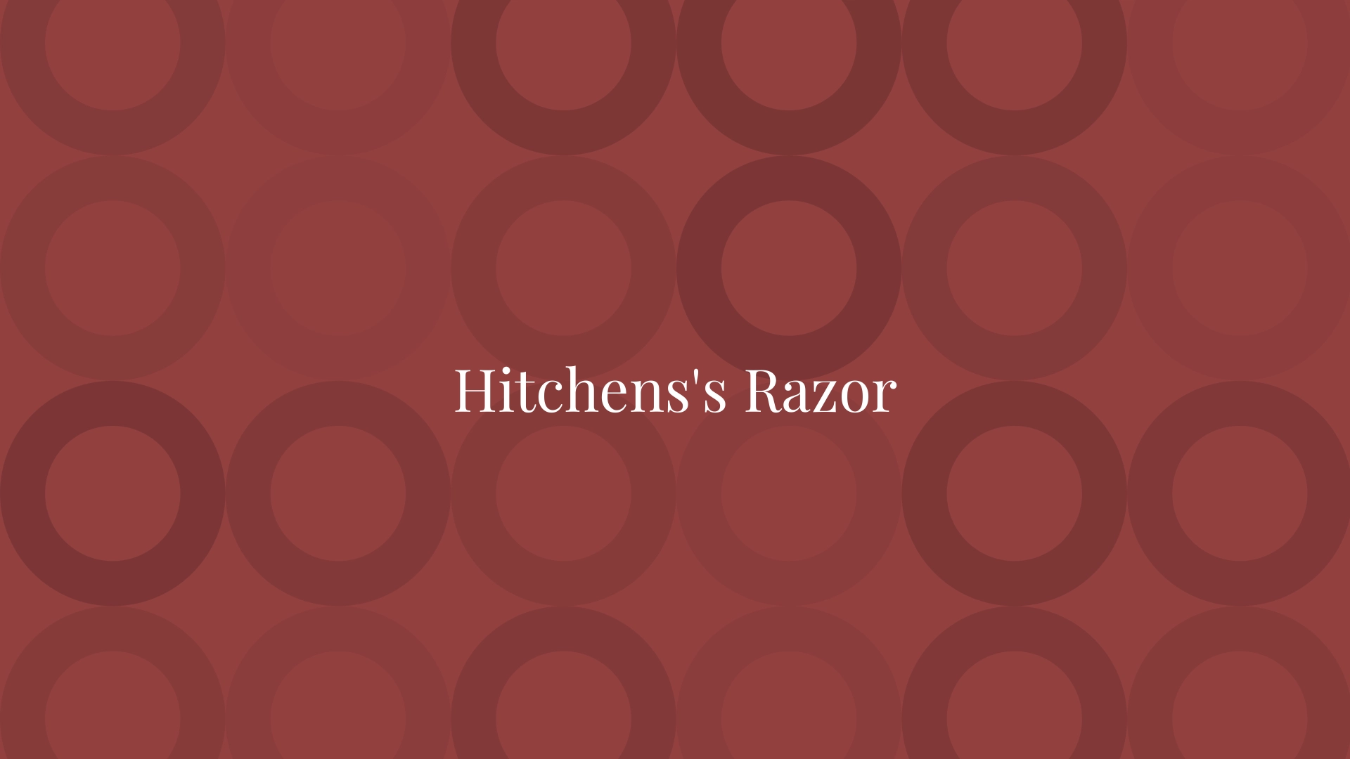Hitchens's Razor