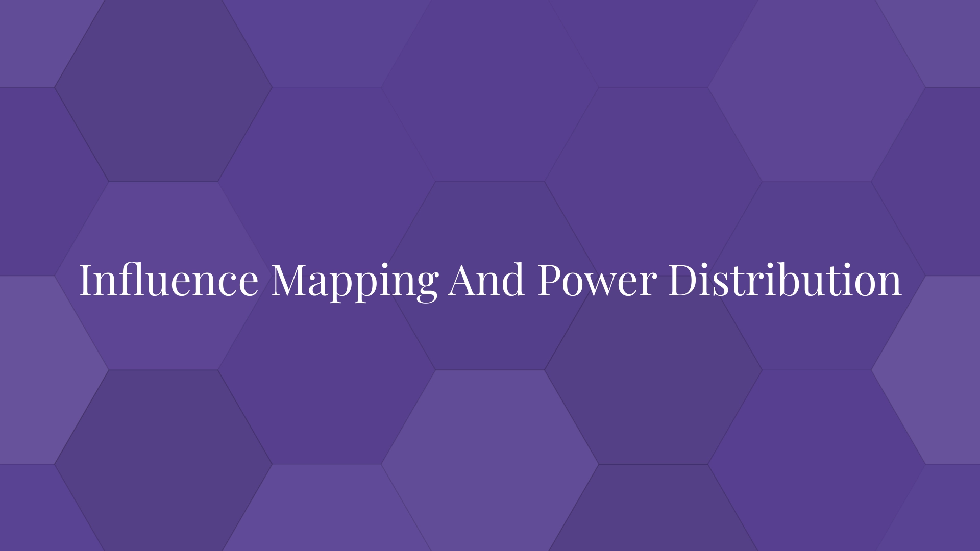 Influence Mapping And Power Distribution