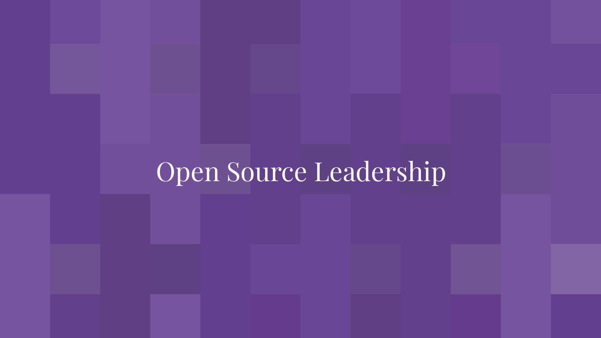 Open Source Leadership