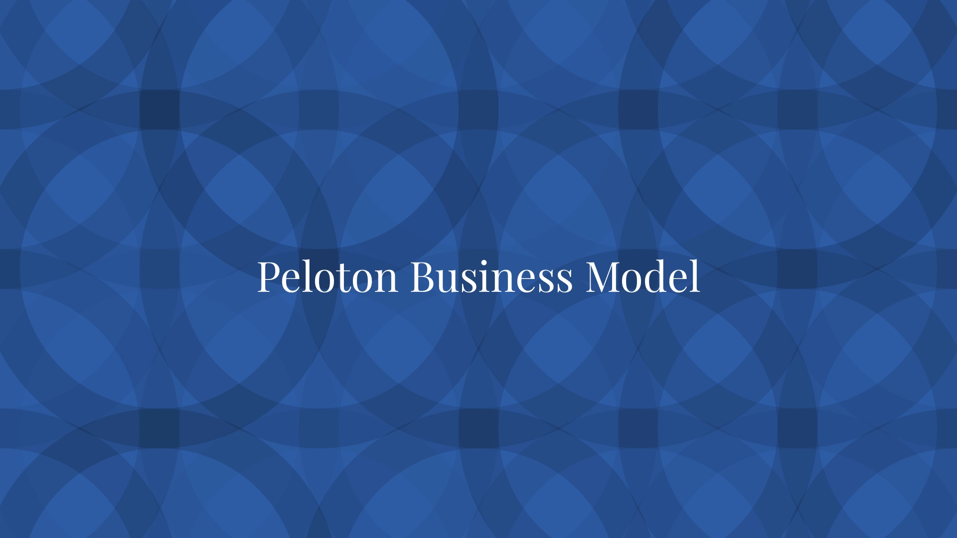 Peloton Business Model