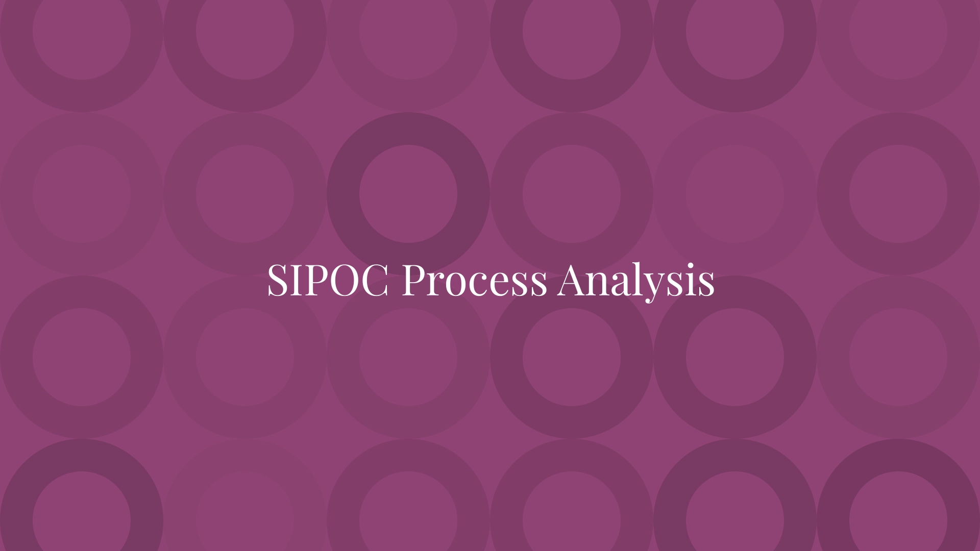 SIPOC Process Analysis