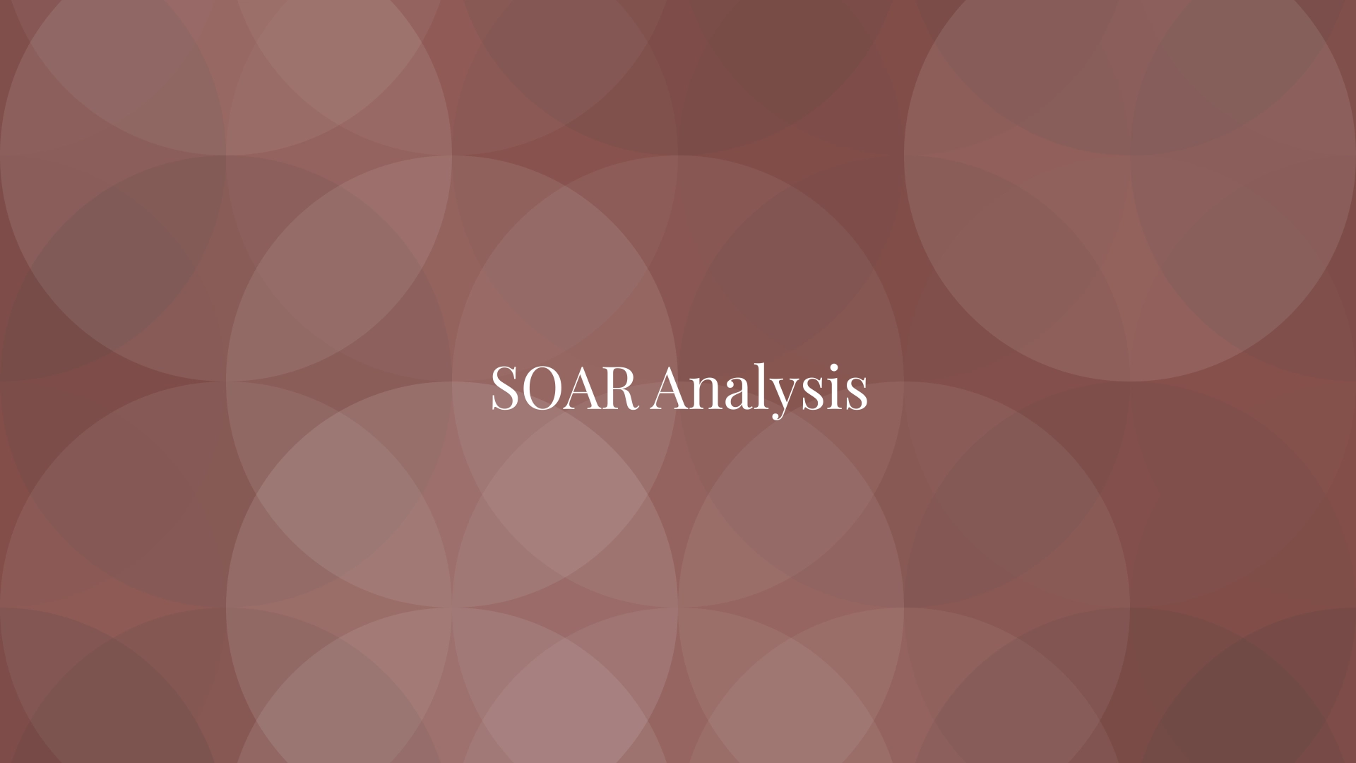 SOAR Analysis