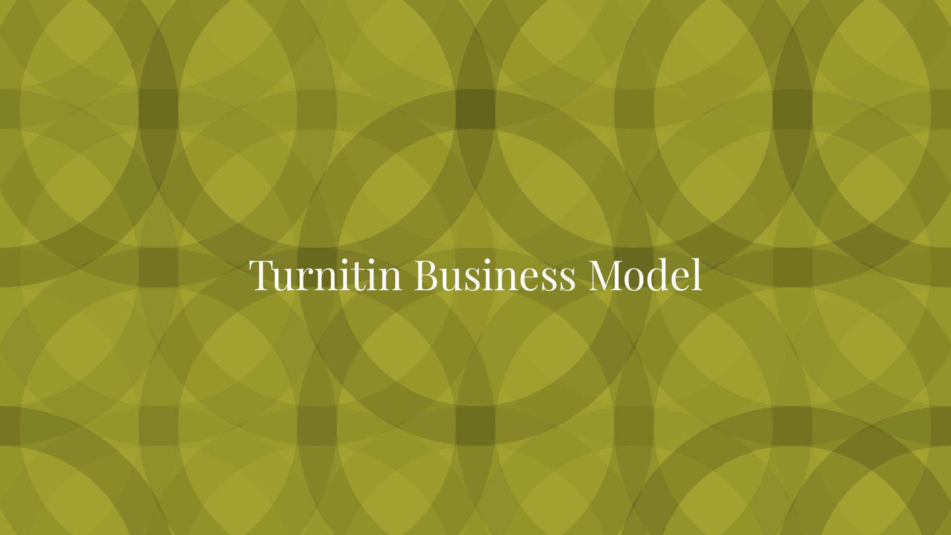 Turnitin Business Model